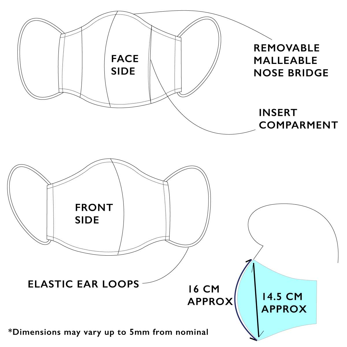 Japan Cotton Mask - Prism Blue | Made in Singapore – Wes Medical