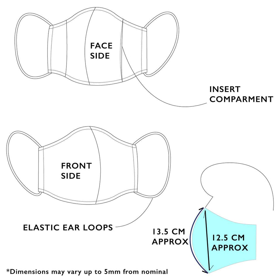 Japan Cotton Child Mask - Geometry Night | Made in Singapore